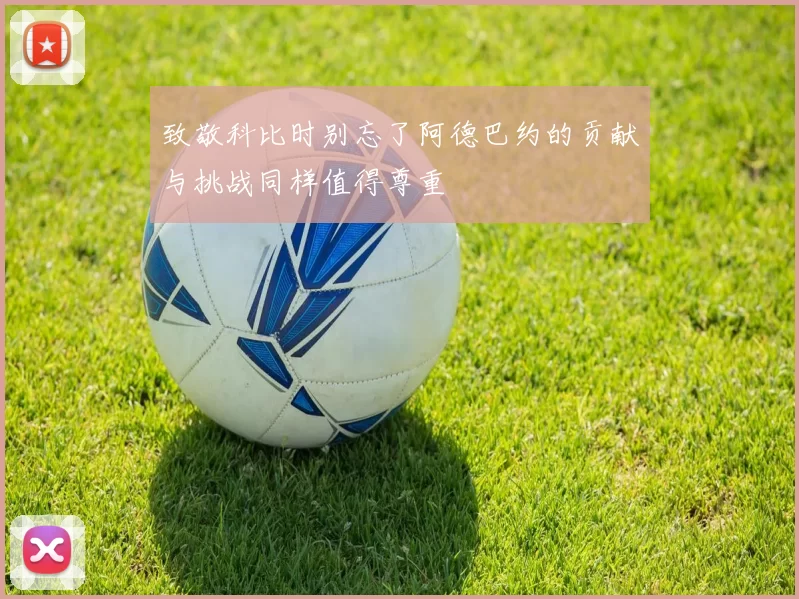 致敬科比时别忘了阿德巴约的贡献与挑战同样值得尊重
